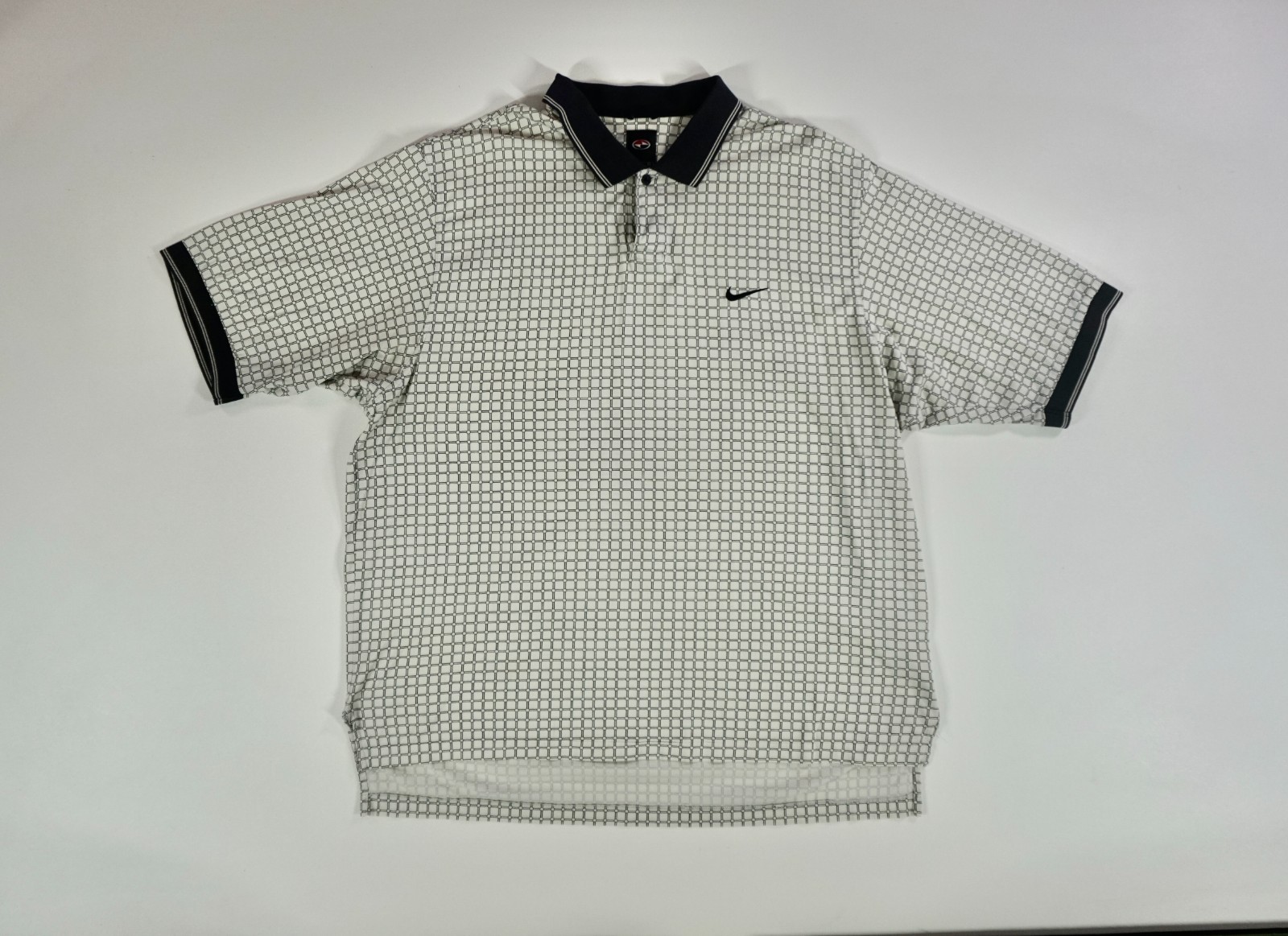 Vintage 90s Nike Golf Tiger Woods Yin-Yang Swoosh Logo Polo Shirt Mens XL '97