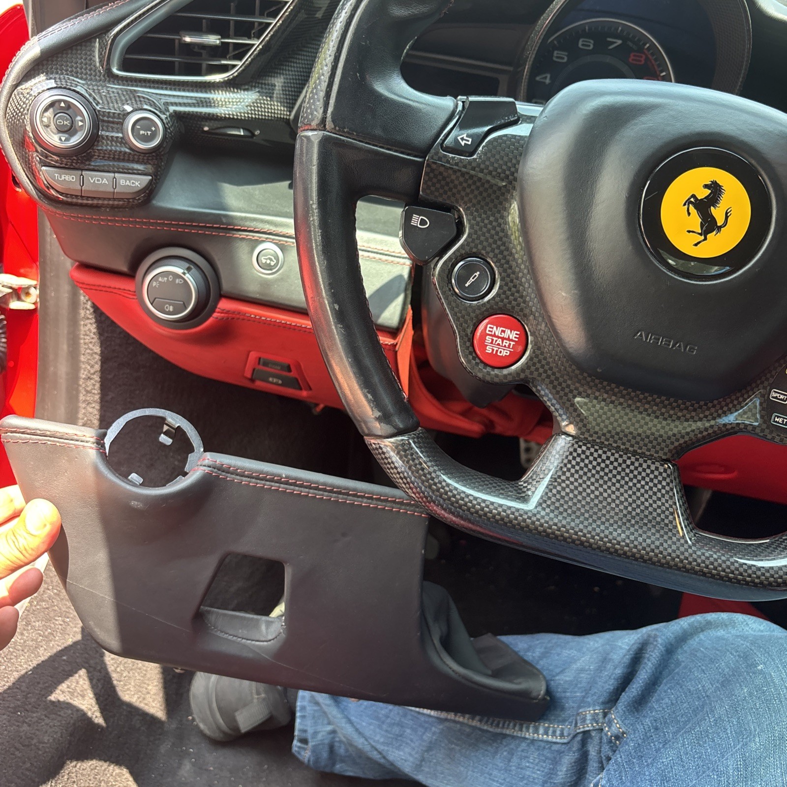 FERRARI 488 GTB SPIDER DRIVER LEFT LH LOWER DASH PANEL TRIM BLACK # 86834300