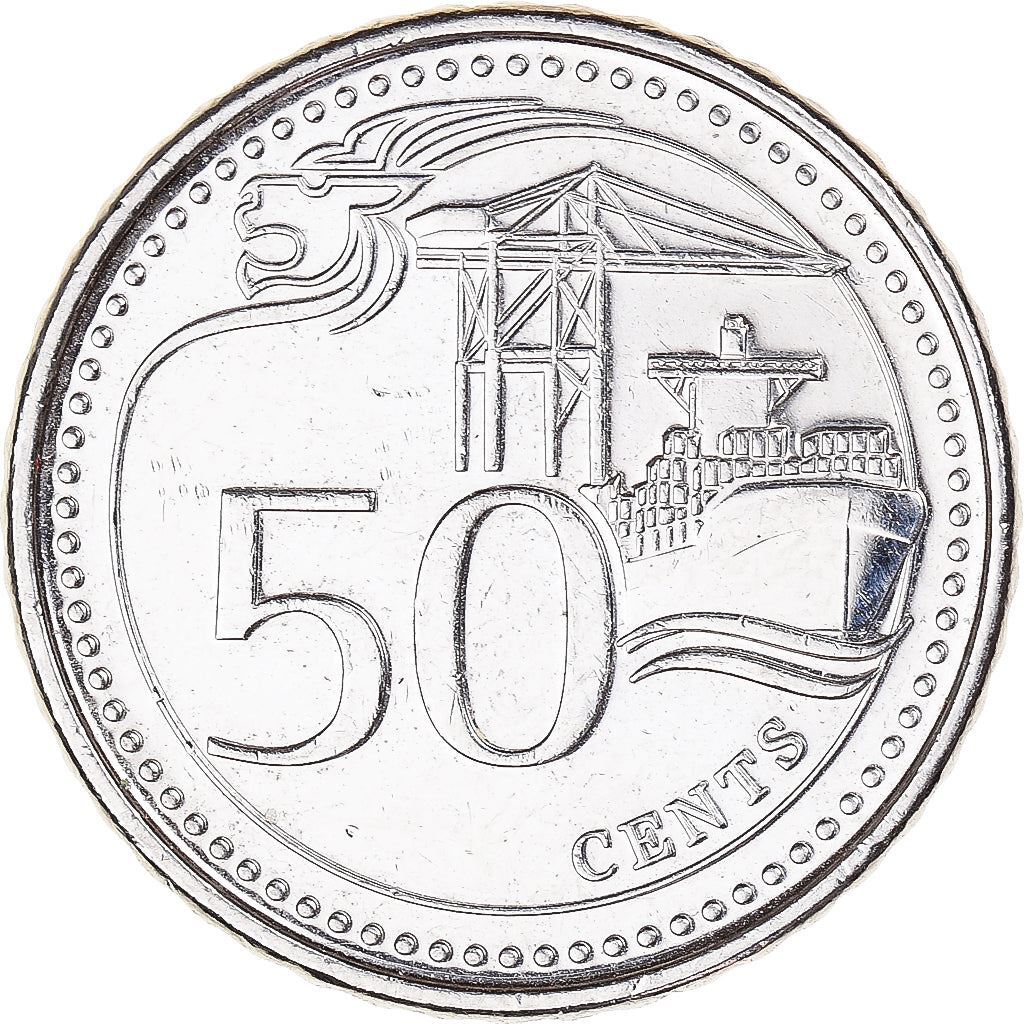 Singapore 50 Cents Coin | KM348 | 2013 - 2019 Nickel plated