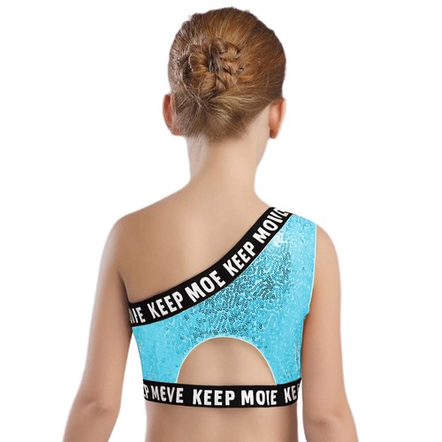 Kids Girls Vest Athletic Tees Gymnastics Crop Top Dancewear Sleeveless Dance - Bild 25 von 54