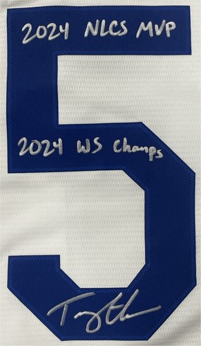 Tommy Edman Signed Jersey Inscribed 2024 NLCS MVP 2024 WS Champ Dodgers Tristar - Picture 2 of 5
