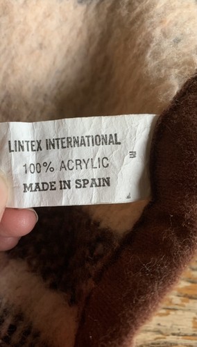 Lintex International Lion Print Blanket Made in Spain 56” x 72” Vtg Safari - Picture 7 of 13