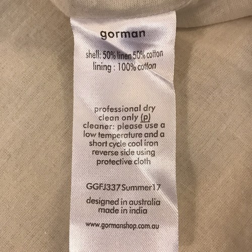 GORMAN Colour Wheel Embroidered Shift Dress Size 8 XS Sleeveless Linen Cotton - Picture 12 of 18