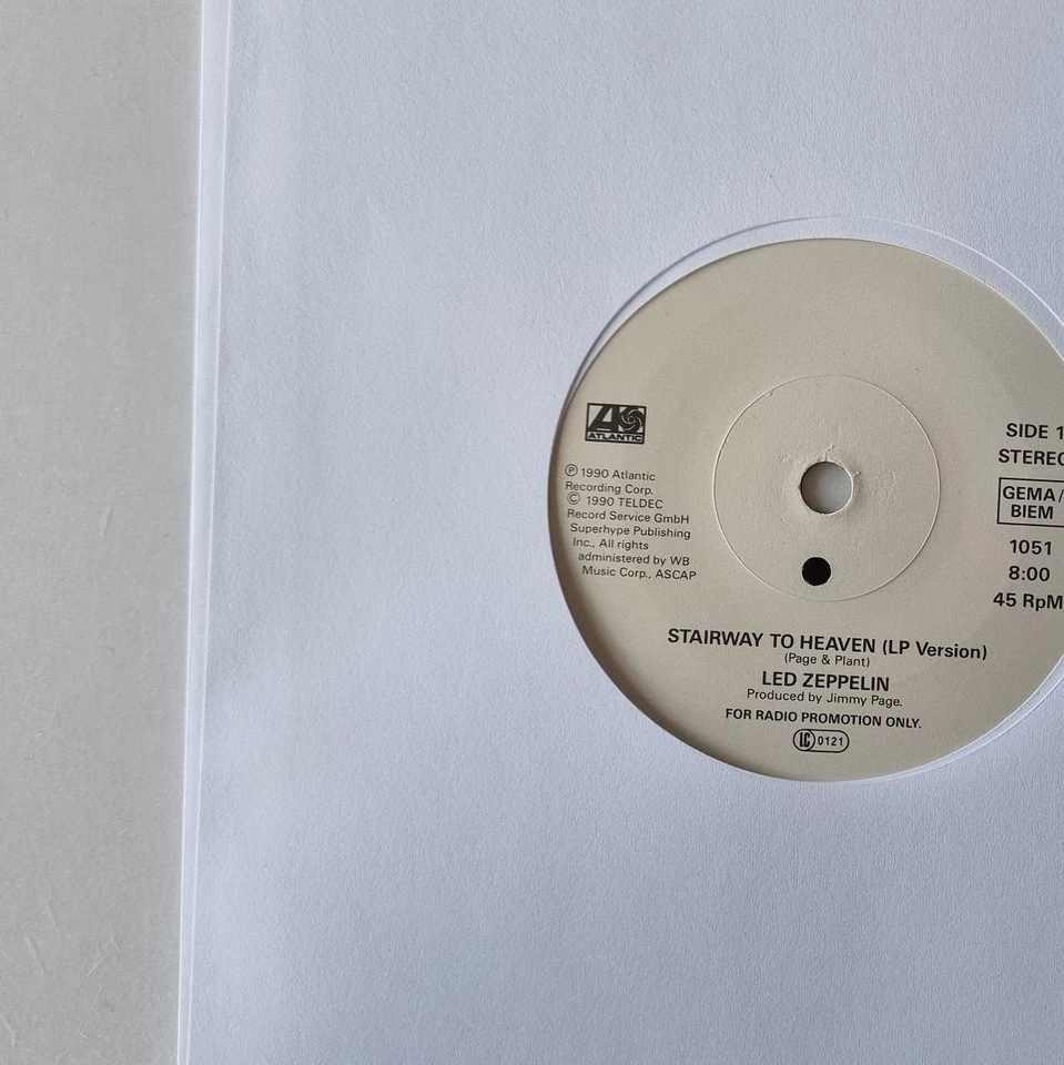 Led Zeppelin - Stairway to heaven 7'' Vinyl Germany PROMO READ FOR CONDITION - Image 3 of 4