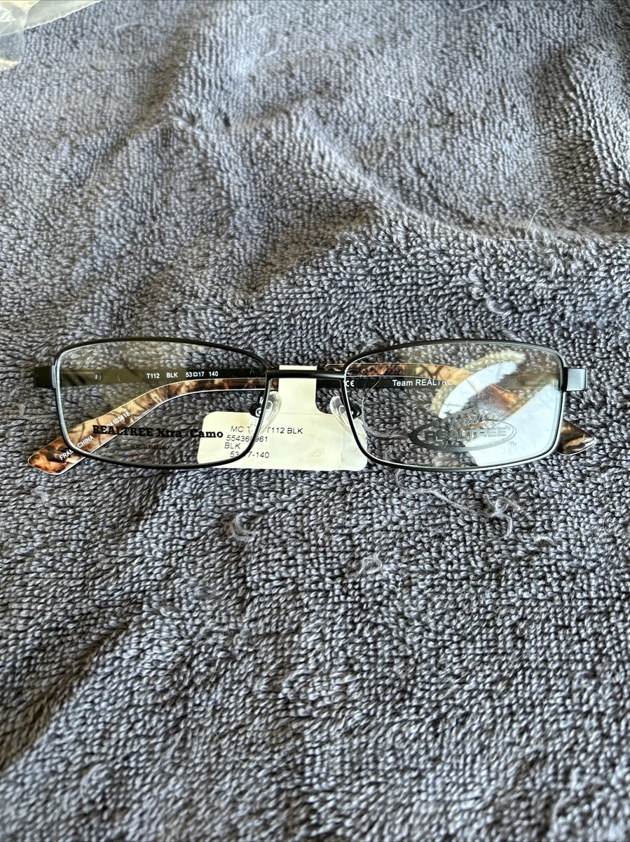 TEAM REALTREE T 112 BLK Black Camo Eyeglass Rx Frames 53 17 140 NEW 68.00