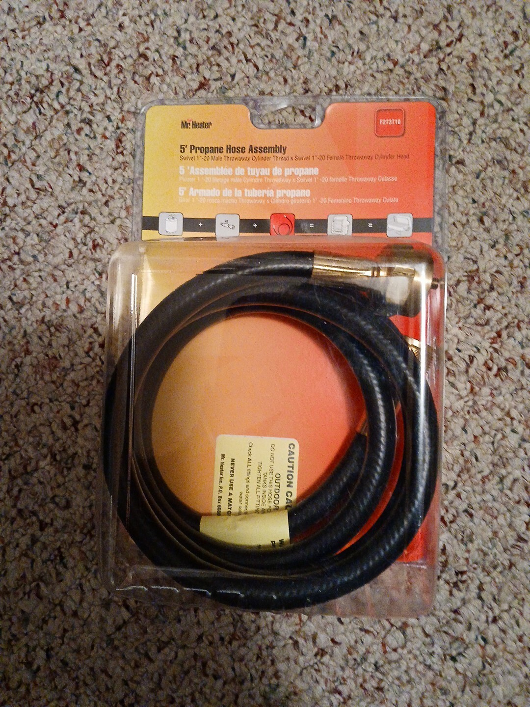 MR. HEATER 5 Ft. x Swivel 1 In.20 MTCT LP Hose Assembly F273710 MR