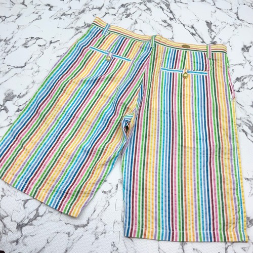 Pantalones Cortos Para Hombre Parroquia Multicolor Rayas Nuevos Con Etiquetas - Imagen 2 de 5