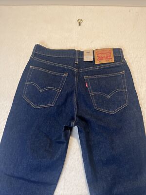 Levis 516 Slim Straight Jeans Dark Indigo Wash Men Sz 32x27 Hemmed U510 Capsule