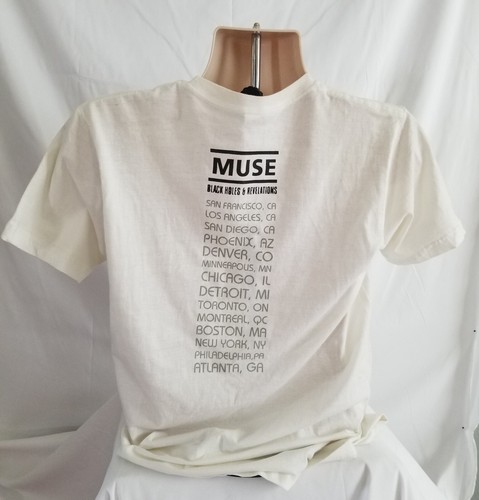 MUSE band REAL hand SIGNED Black Holes Tour T-Shirt JSA LOA Autographed all 3 M - Picture 5 of 8