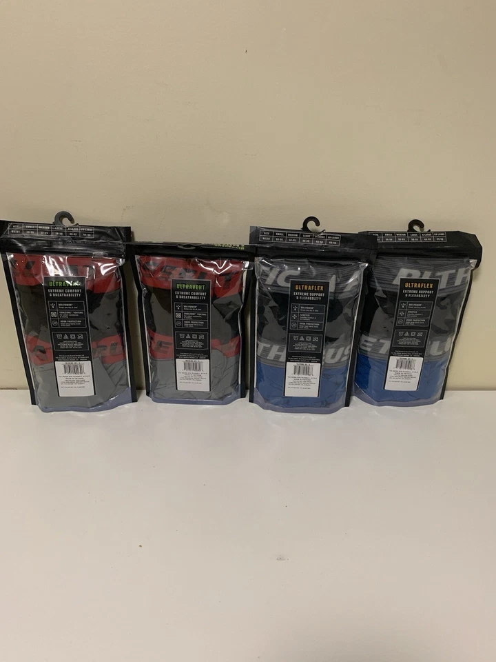 Russell Athletic 男式 Ultraflex Dri-Power 弹力平角内裤 SM ~ 8 双 ~ 红色/蓝色 — 第 2/3 张图片