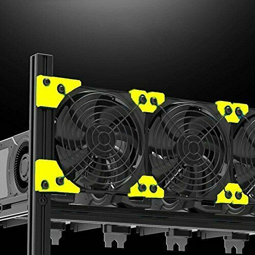 Veddha Open Air 6 GPU Miner Mining Frame Rig Iron Case for Crypto Coin - Afbeelding 8 van 8