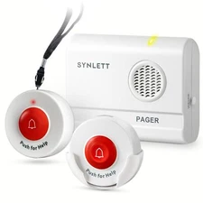 Caregiver Pager Wireless Call Buttons for Elderly Monitoring SOS Alert System...