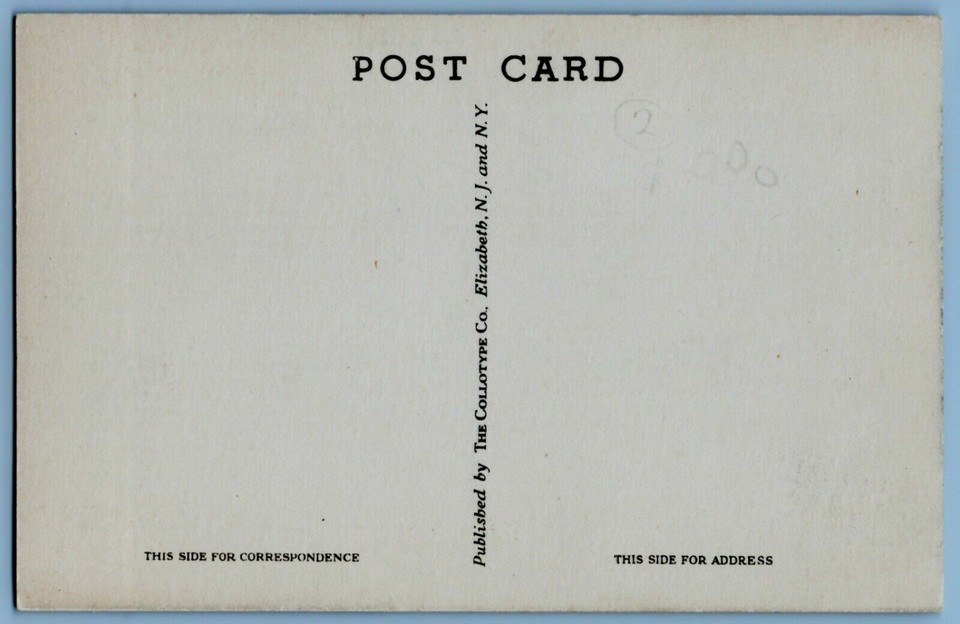 Post Card Merchantville New Jersey Post Office Street View 1930's Cars