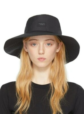 Rag & Bone Women\'s Black Addison Cruise Beach Hat Size M/L (MSRP $150) rag & bone - Addison Beanie – Threadfellows main image 2