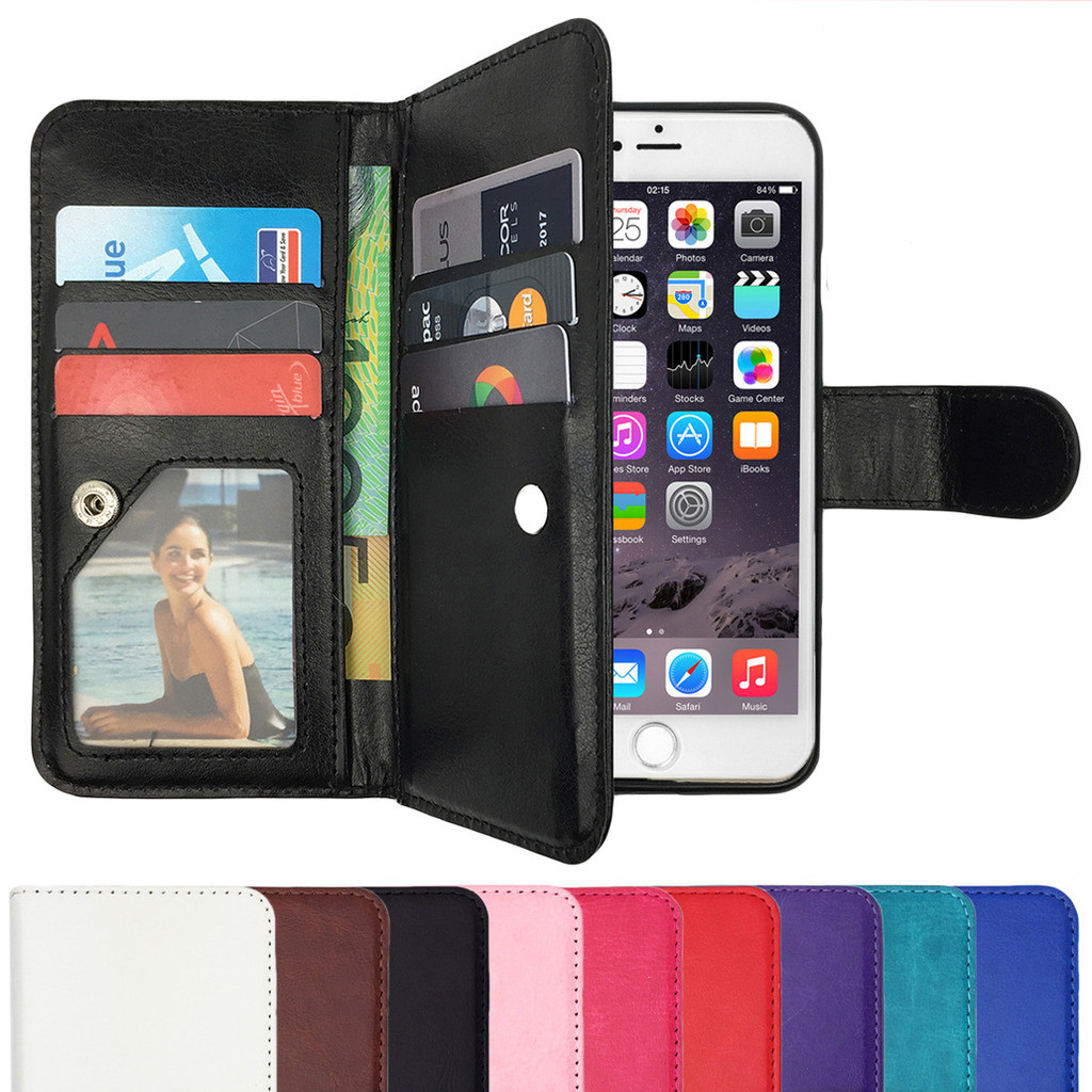 Leather Flip Case Wallet Stand Gel Card Cover For Apple iPhone