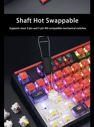 3-Mode Wireless Mechanical Keyboard Full-Key Hot-Swappable 1.7inch RGB Screen - Picture 19 of 29