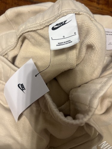 Nike NWT Women's Standard Fit Fleece Joggers Size Large, Biege - Picture 4 of 4