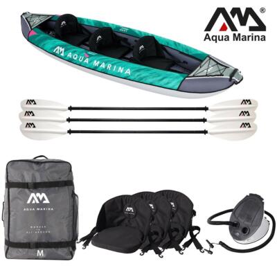 Aqua Marina LAXO 380cm Kayak Set 3 Personen aufblasbar Kanu Tourenkajak Kajak