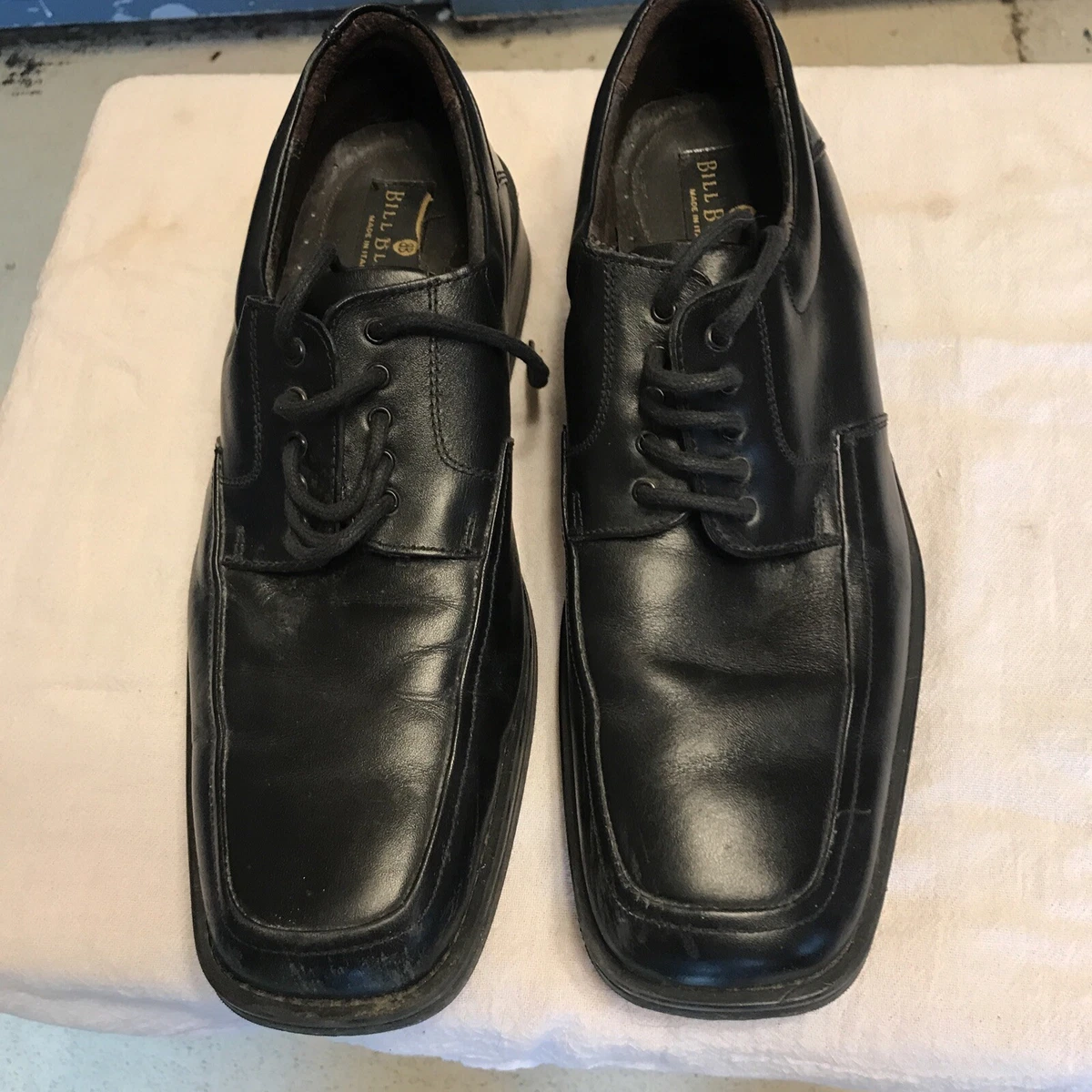 c. 2000 BILL BLASS DESIGNER VINTAGE BLACK LEATHER HORSE BIT LOAFERS Size 11 1/2 Sutton Suede Slip On - Black – Bill Blass main image 4