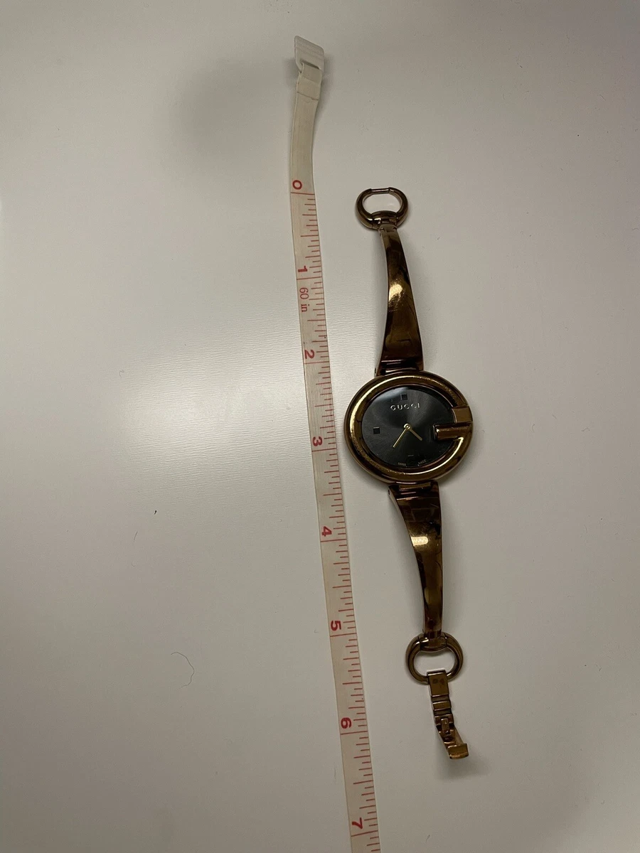 Gucci Guccissima Rose Gold w Black Dial Stainless Steel Watch