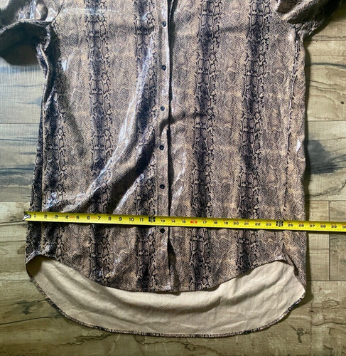 NWT THE SANG Oversized Faux Snakeskin Shirt Dress Size Small (Fits S/M/L) - Picture 12 of 16