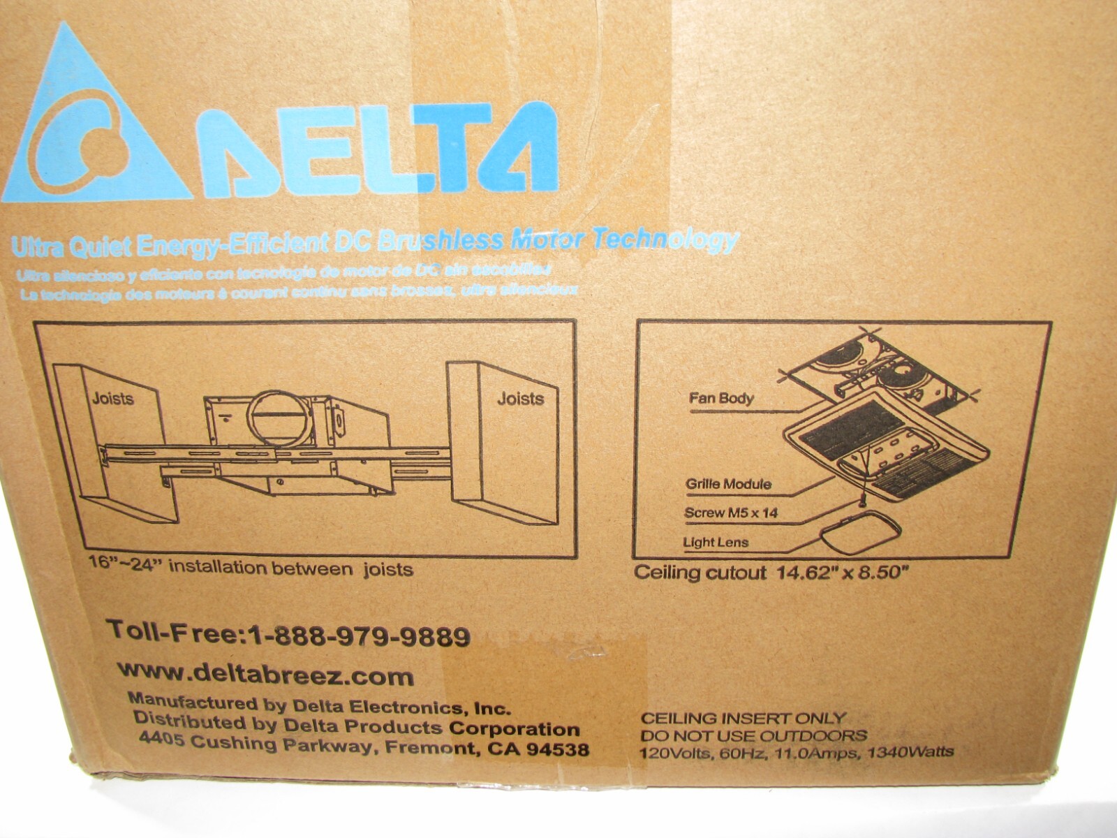 Delta RAD80L Ceiling Bathroom Exhaust Fan eBay