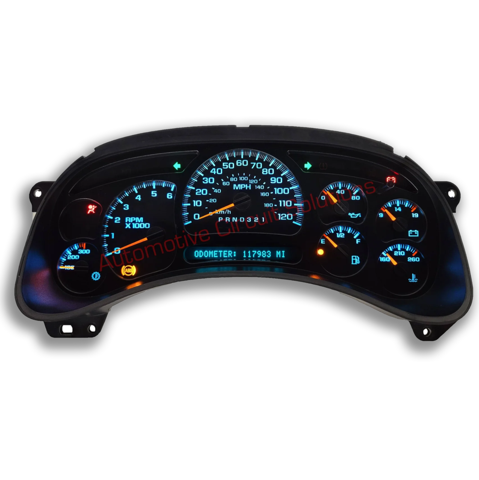 Cluster Digital DEL Pour Camion GM/Chevy 1973-1987 - écran Digital Sarcelle, Référence DP6004T