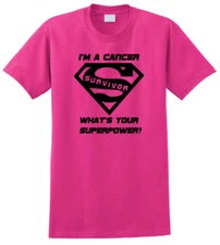 I'M A CANCER SURVIVOR. WHAT'S YOUR SUPERPOWER? T-SHIRT - FIGHTER, AWARENESS