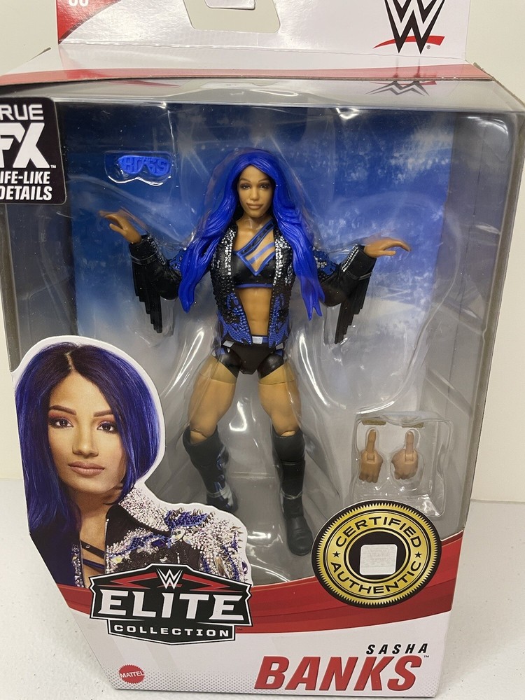 WWE Sasha Banks Mattel Elite 83 Wrestling Figure Toy TNA AEW NJPW Mercedes Money