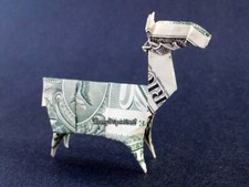 Dollar Origami Llama Made with REAL MONEY Animal Handmade Cash Christmas Gift