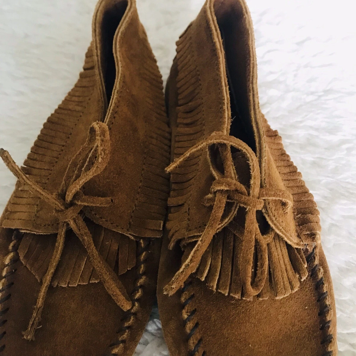 Minnetonka Women s Brown Moccasins Chukka Booties NWOT size 7 eBay