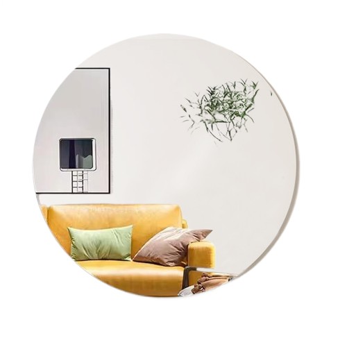Makeup Mirror HD Round Makeup Mirror Stickers Waterproof Bathroom Vanity