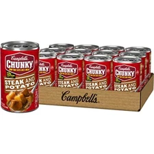 Campbell's Chunky Steak & Potato Soup 18.8 oz. Can Pack of 12