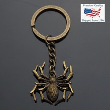 Spider Keychain Classic Style Halloween Bronze Charm Key Chain Gift