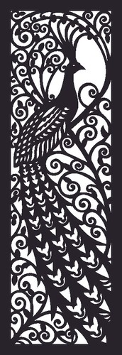 MINIATURA - PANEL DE PARED PAVO REAL - 59MM X 175MM X 2MM - Imagen 2 de 3