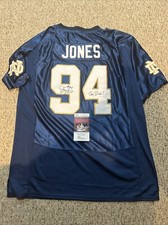 NOTRE DAME FIGHTING IRISH- JARRON JONES SIGNED AUTOGRAPH JERSEY JSA COA FOOTBALL NOTRE DAME FIGHTING IRISH- JARRON JONES SIGNED AUTOGRAPH JERSEY JSA COA FOOTBALL