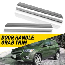 Silver Inner Armrest Front L+R Pull Door Handle Grab For Ford Escape 2013-2019 F