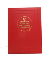 Merriam-Webster's Collegiate Thesaurus Leather Hardcover Gold Embossed RED