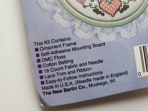 Vintage The New Berlin Kitchen Katcher Hugs Given Here Cross Stitch Magnet Kit - Picture 3 of 4