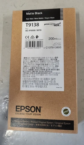 Tinte Epson T9138 Matte Black Neu OVP Original SC-P5000 Rg MwSt MHD: 08.2021