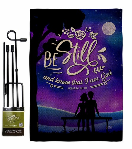 Be Still Buralp Garden Flag Bible Verses Decorative Gift Yard House Banner - Picture 7 of 19