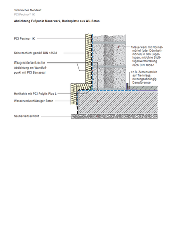 Bitumen Dickbeschichtung PCI Pecimor 1K 10L Kelleraußenwand Fundament Abdichtung - Bild 11 von 13