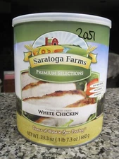 Saratoga Farms Freeze Dried Chicken 25 Year Survival Food #10 Can 2045 Date