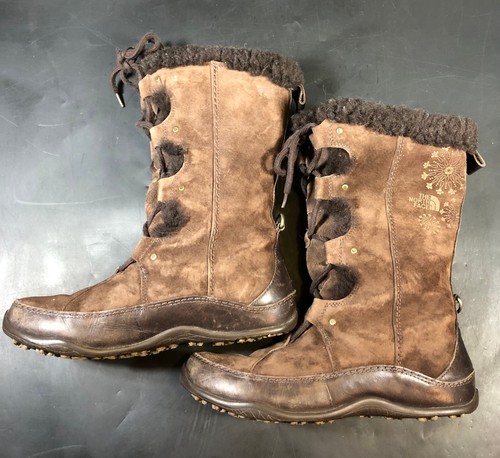 The North Face Damengröße 8 Primaloft 200 Gramm Isolierung Stiefel braun Wildleder Fell - Bild 6 von 11