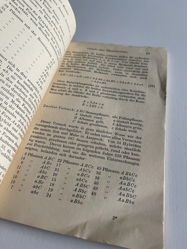 Experiments In Plant Hybrids Gregor Mendel 1940 Paperback in German - Picture 8 of 8