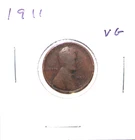 1911 US Lincoln Cent Penny VG Very Good Details Free Shipping