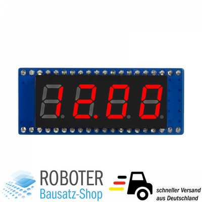 Waveshare 4-Stellen 8-Segment Display Modul mit DS3231 RTC für Raspberry Pi Pico