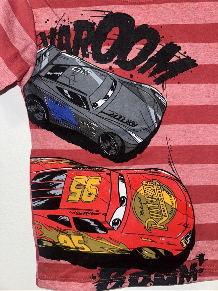 Disney PIXAR Cars Movie Lightening McQueen boys size 4 top - Изображение 3 из 4
