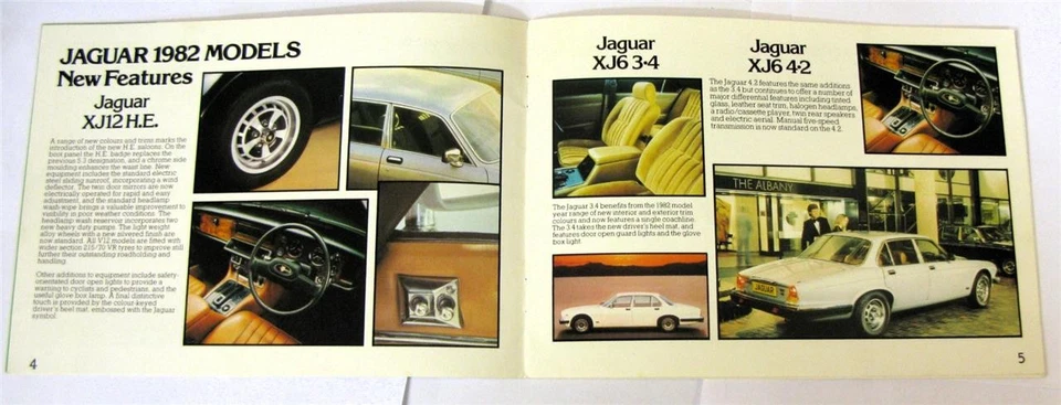 JAGUAR + DAIMLER Saloons Car Sales Brochure 1982 Models XJ12 XJ6 Double Six++ - Image 4 of 4