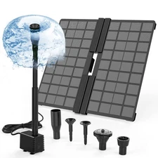 Outdoor Solar Powered Floating Water Fountain Pump Bird Bath Garden Pond Pool